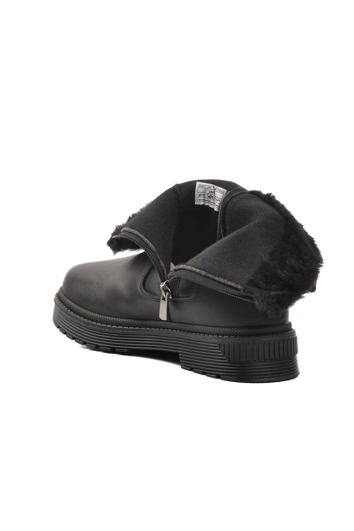 Siyah Fermuarlı Kadın Bot 23003 Z