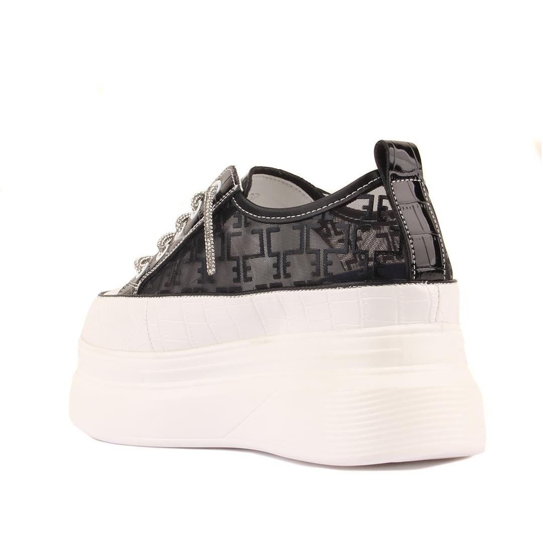 Siyah Yüksek Taban Kadın Spor Ayakkabı 24Y345-9 Z