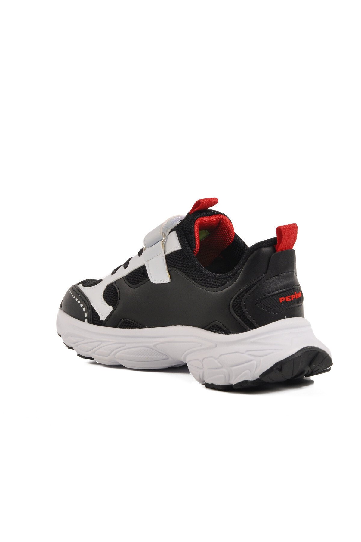 Siyah-Kırmızı Cırtlı Çocuk Spor Ayakkabı 1866 F