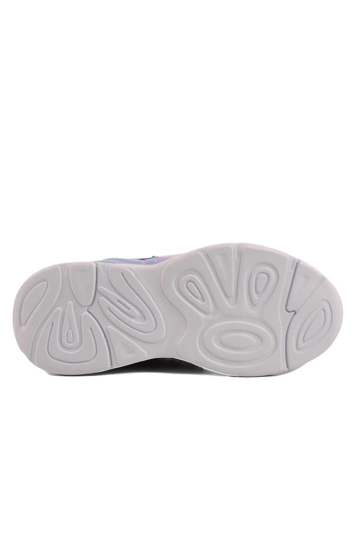 Siyah-Lila Cırtlı Kız Çocuk Spor Ayakkabı 1878 F