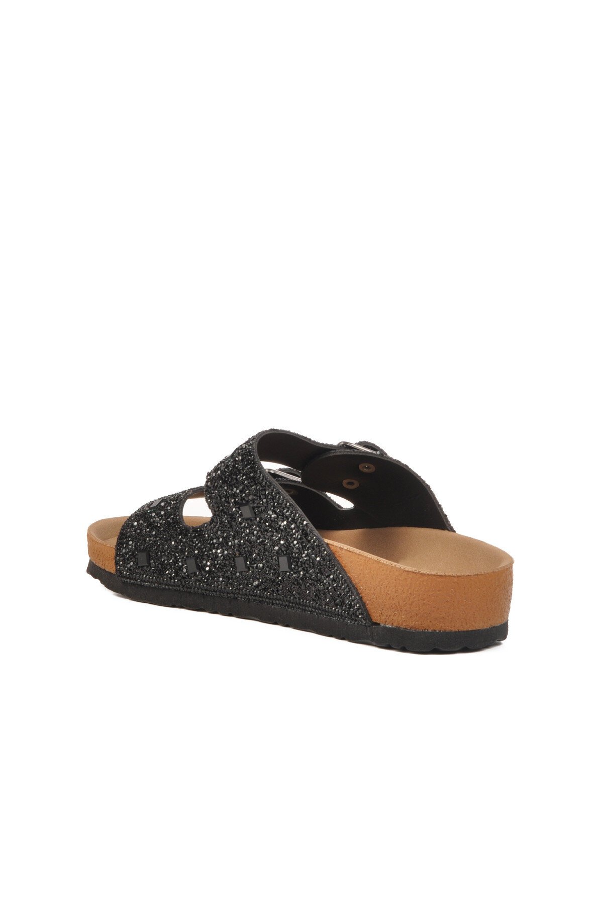 Siyah Taş İşlemeli Hafif Kadın Terlik PC-7552 Z