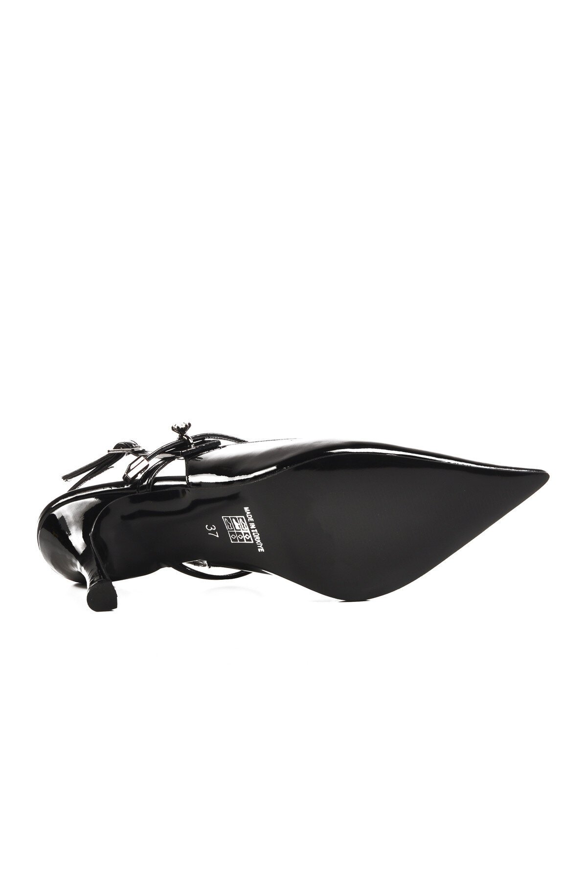 Siyah İnce Topuk Kadın Topuklu Ayakkabı 658228 Z