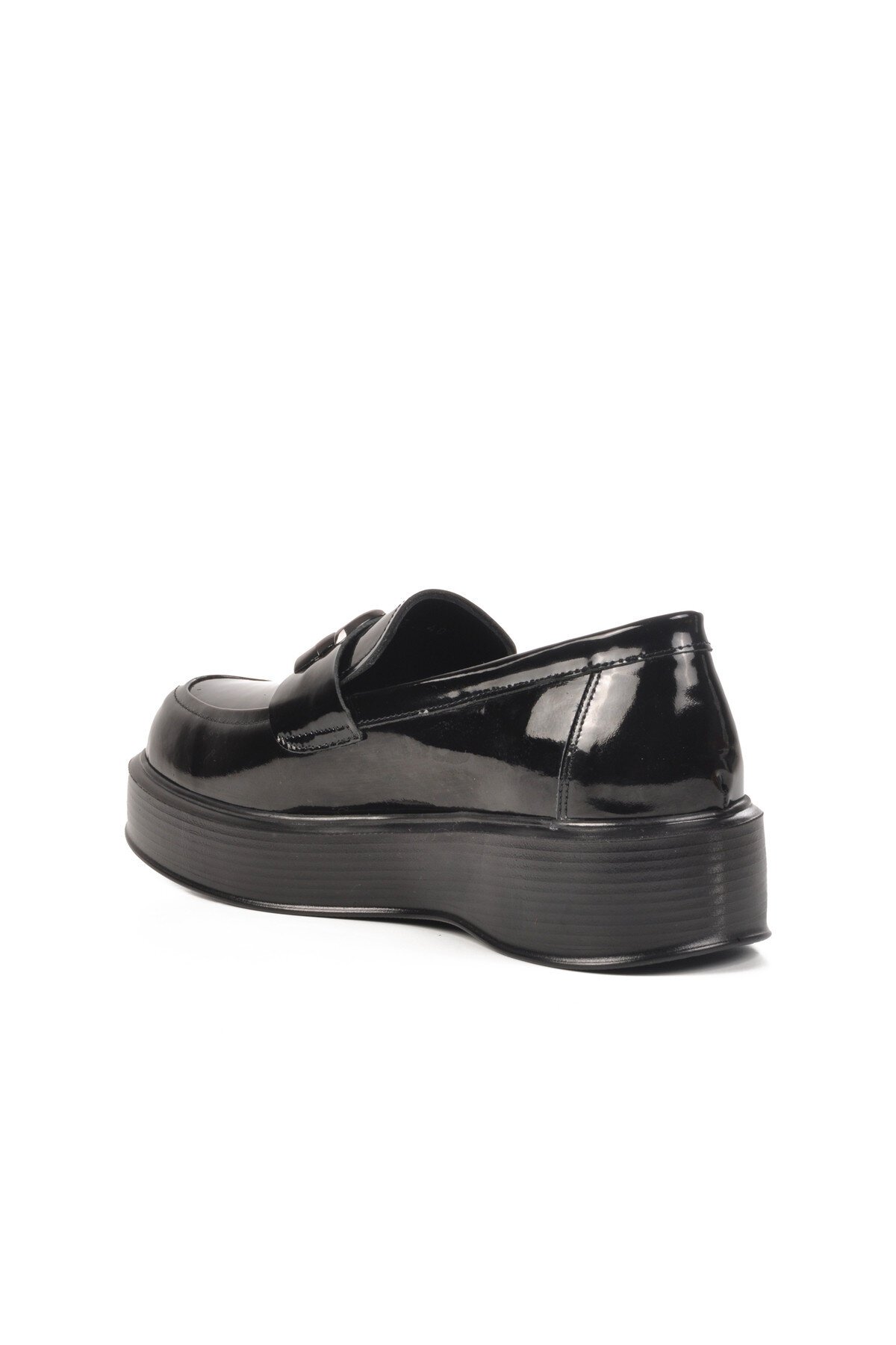 Siyah Rugan Hakiki Deri Erkek Klasik Ayakkabı Premium 2127 M