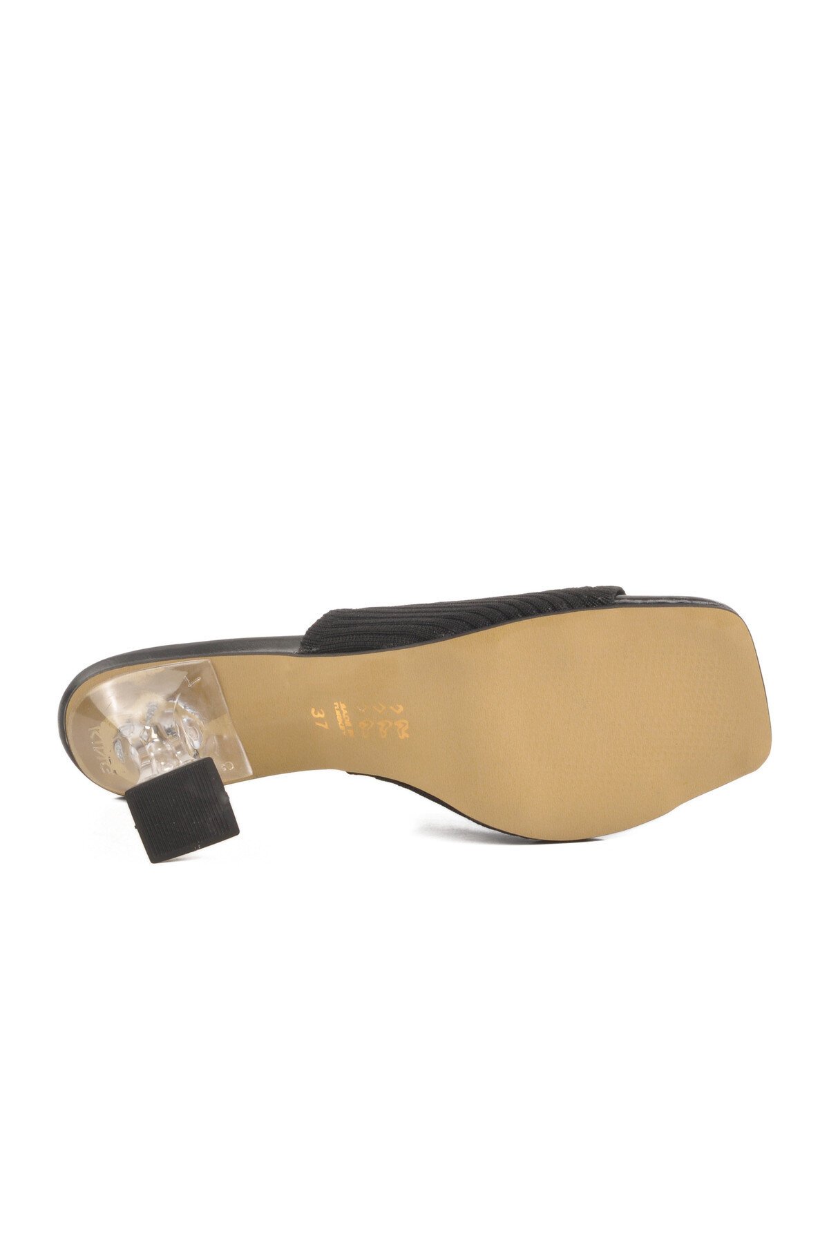 Siyah Şeffaf Topuklu Kadın Terlik T-401 Z