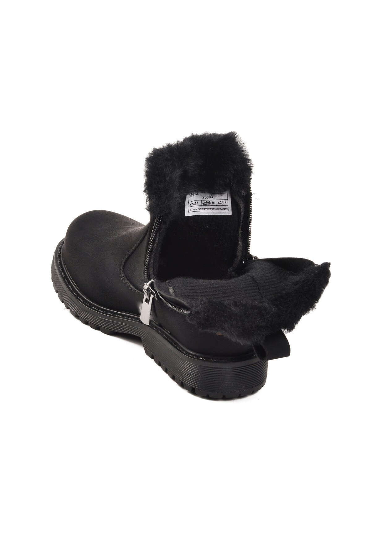 Siyah-Zümrüt Fermuarlı  Çocuk Bot 23003 P