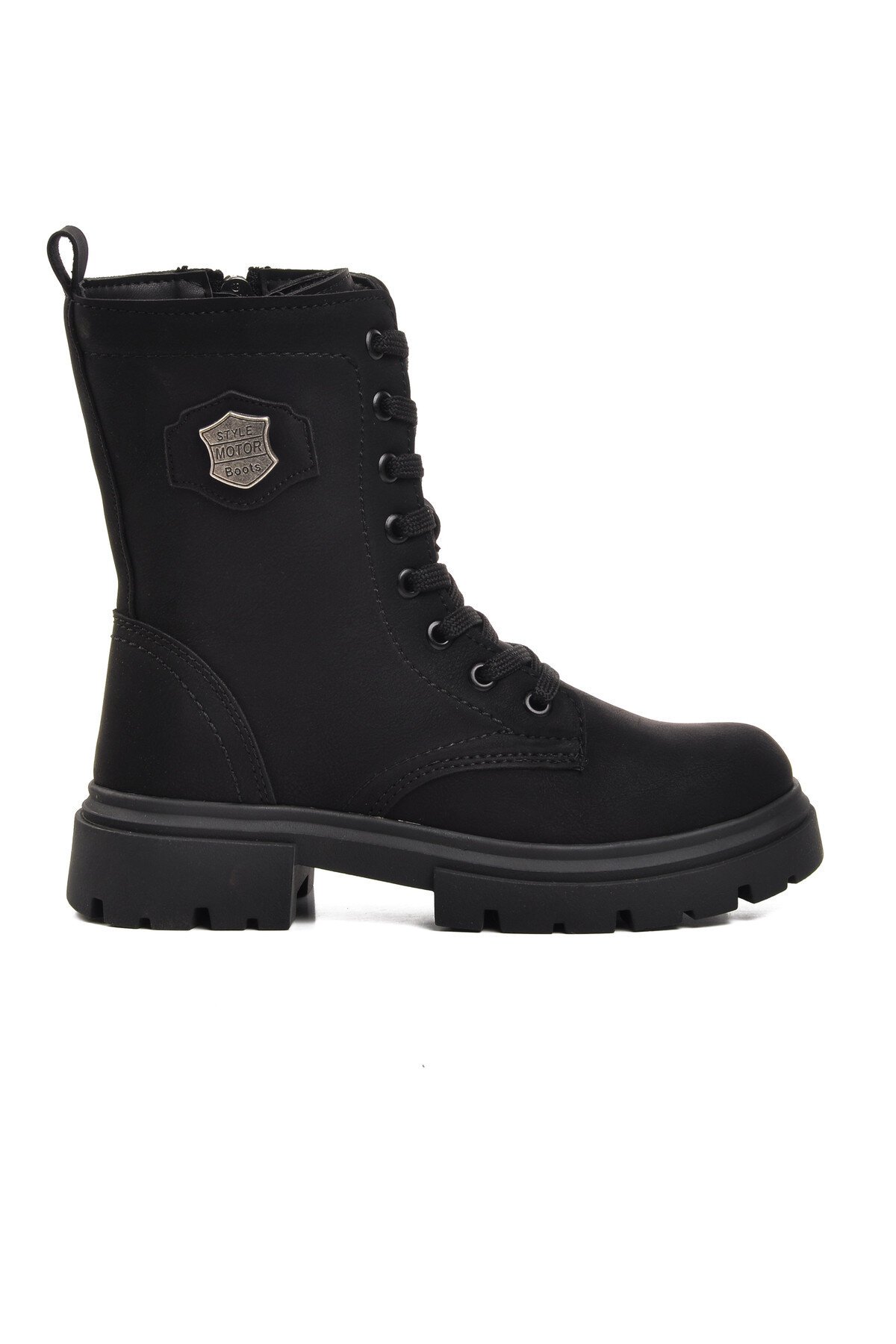 Siyah-Zümrüt Fermuarlı   Çocuk Bot 24028 F