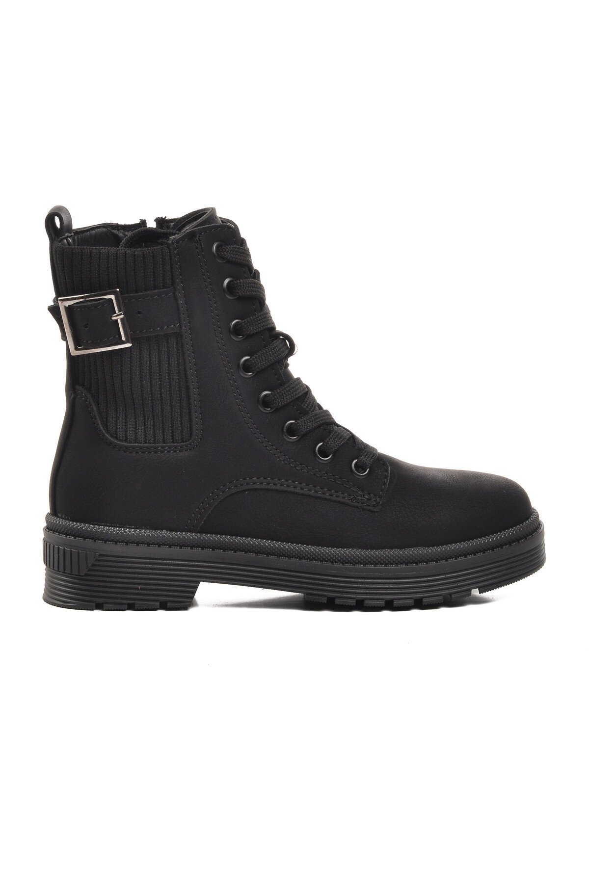 Siyah-Zümrüt Fermuarlı Çocuk Bot 24030 F