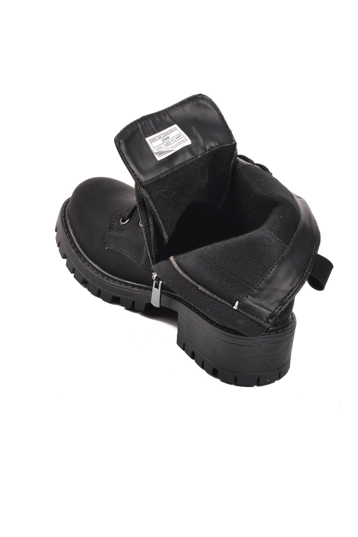 Siyah-Zümrüt  Fermuarlı Kadın Bot 23008 Z