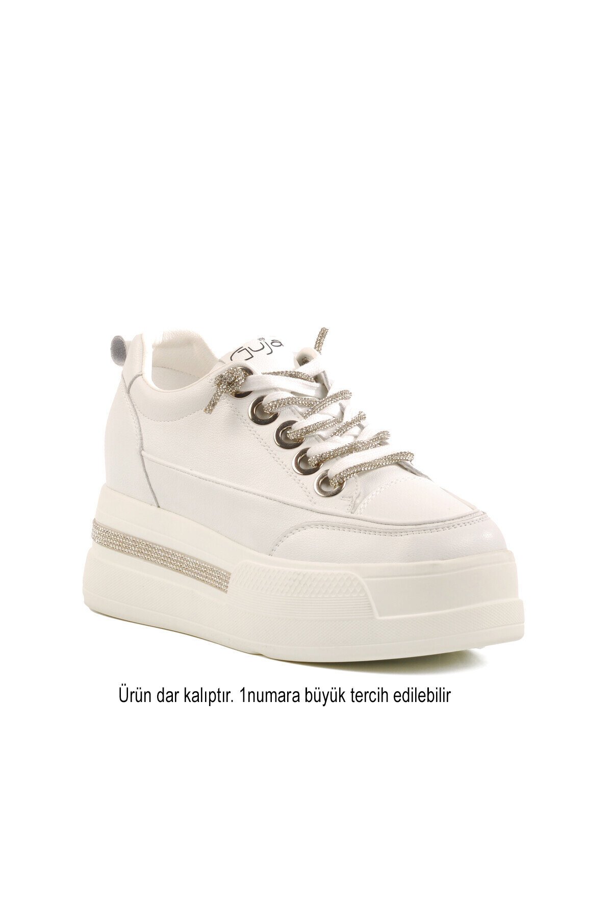 Ayakmod Beyaz Kadın Sneaker DAR KALIP