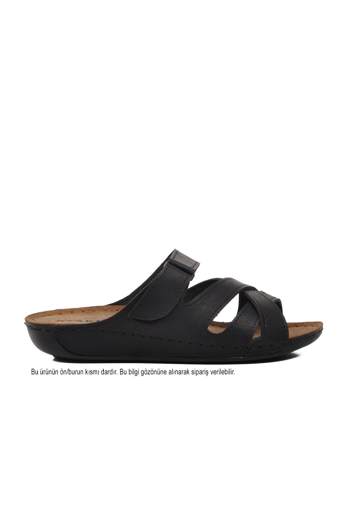 Ayakmod Siyah Kadın Terlik DAR KALIP