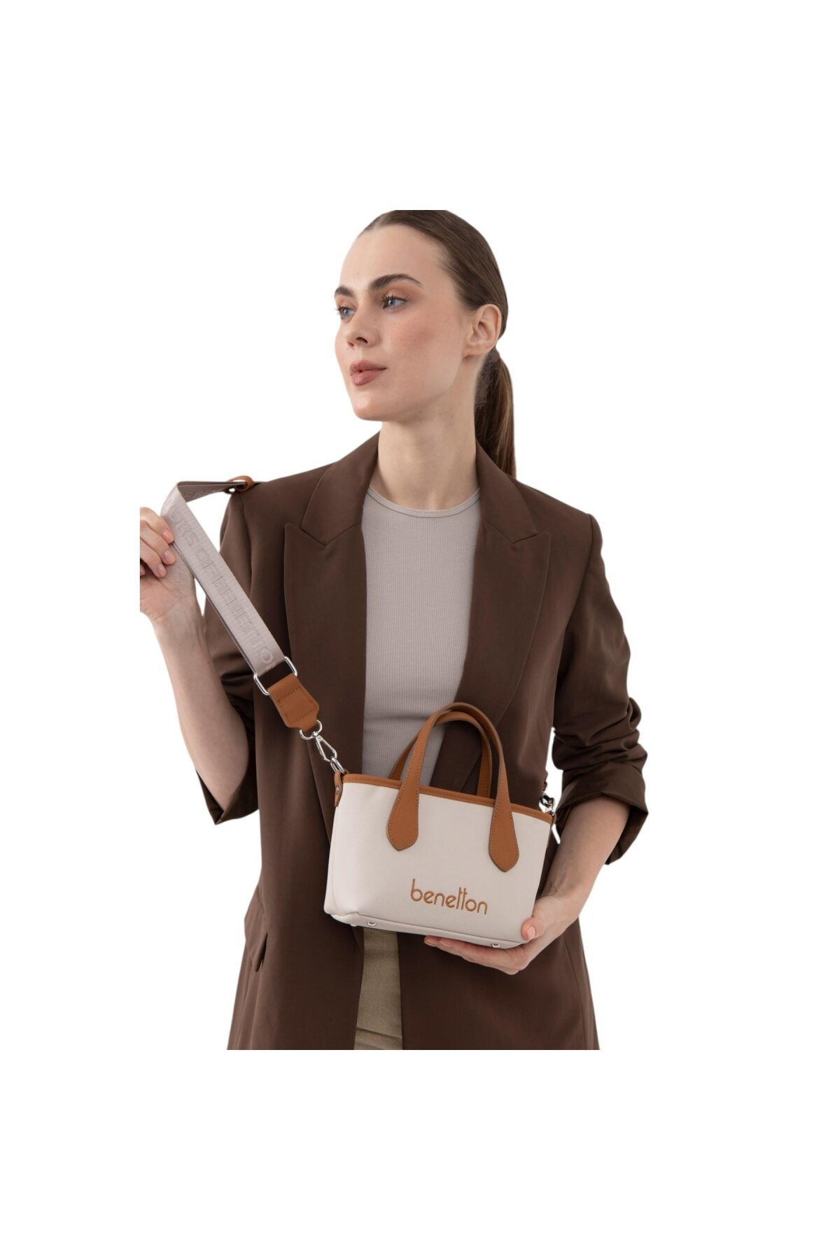 Bej-Camel  Kadın Omuz Çantası BNT-1598 Çanta