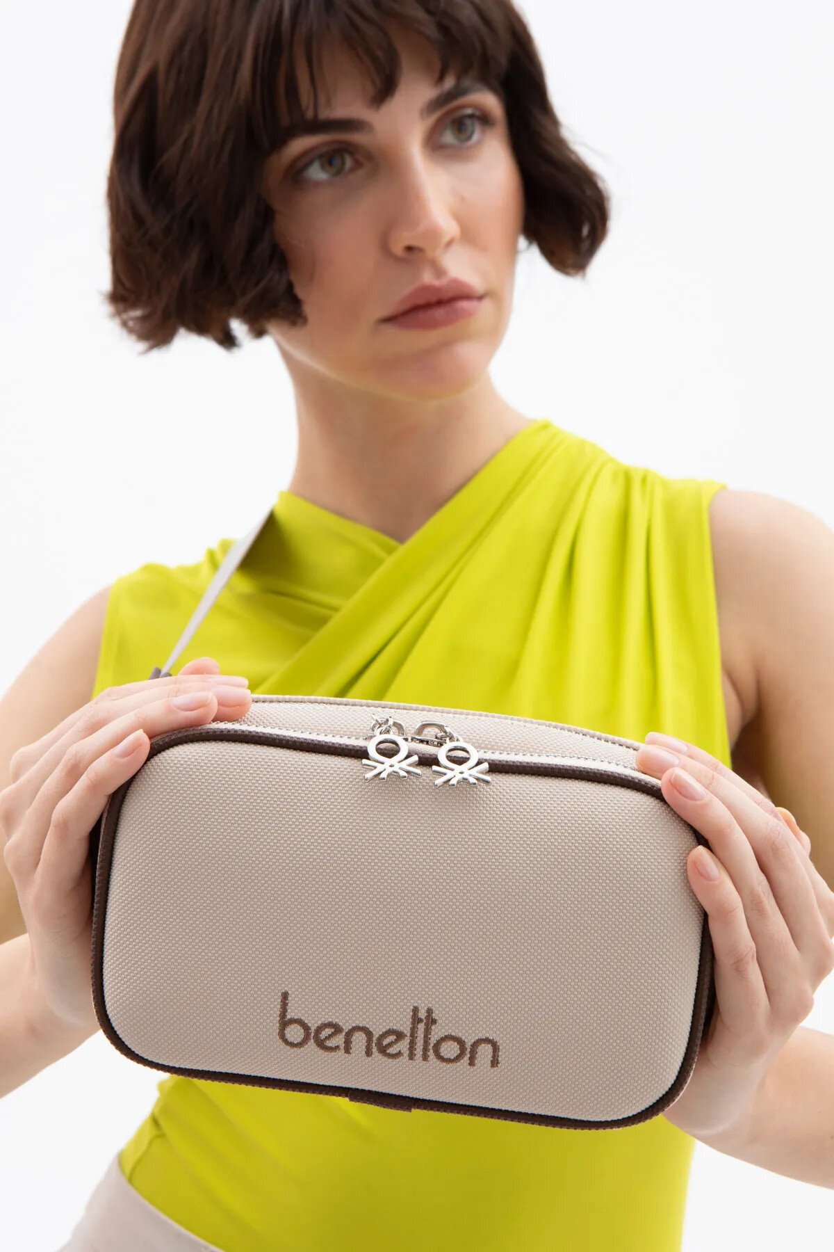 Bej-Kahve  Kadın Omuz Çantası BNT-1626 Çanta