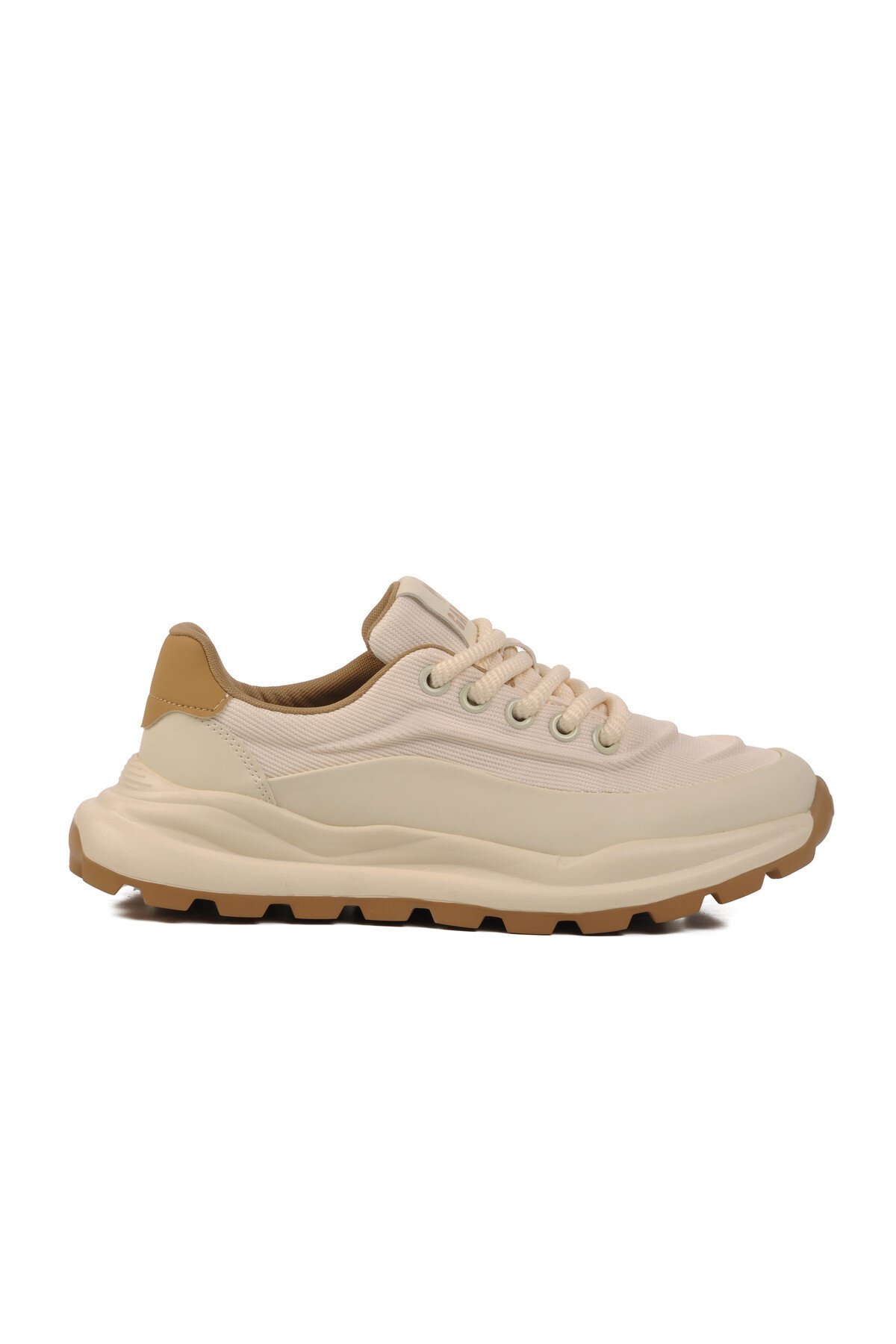 Bej-Kahve Fileli Memory Foarm Erkek Spor Ayakkabı Meks M