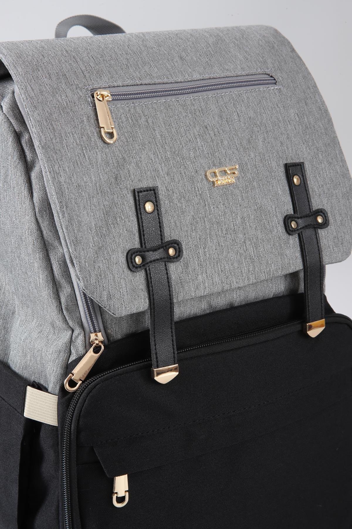 Bej-Siyah Unisex Sırt Çantası Ccs London 51768