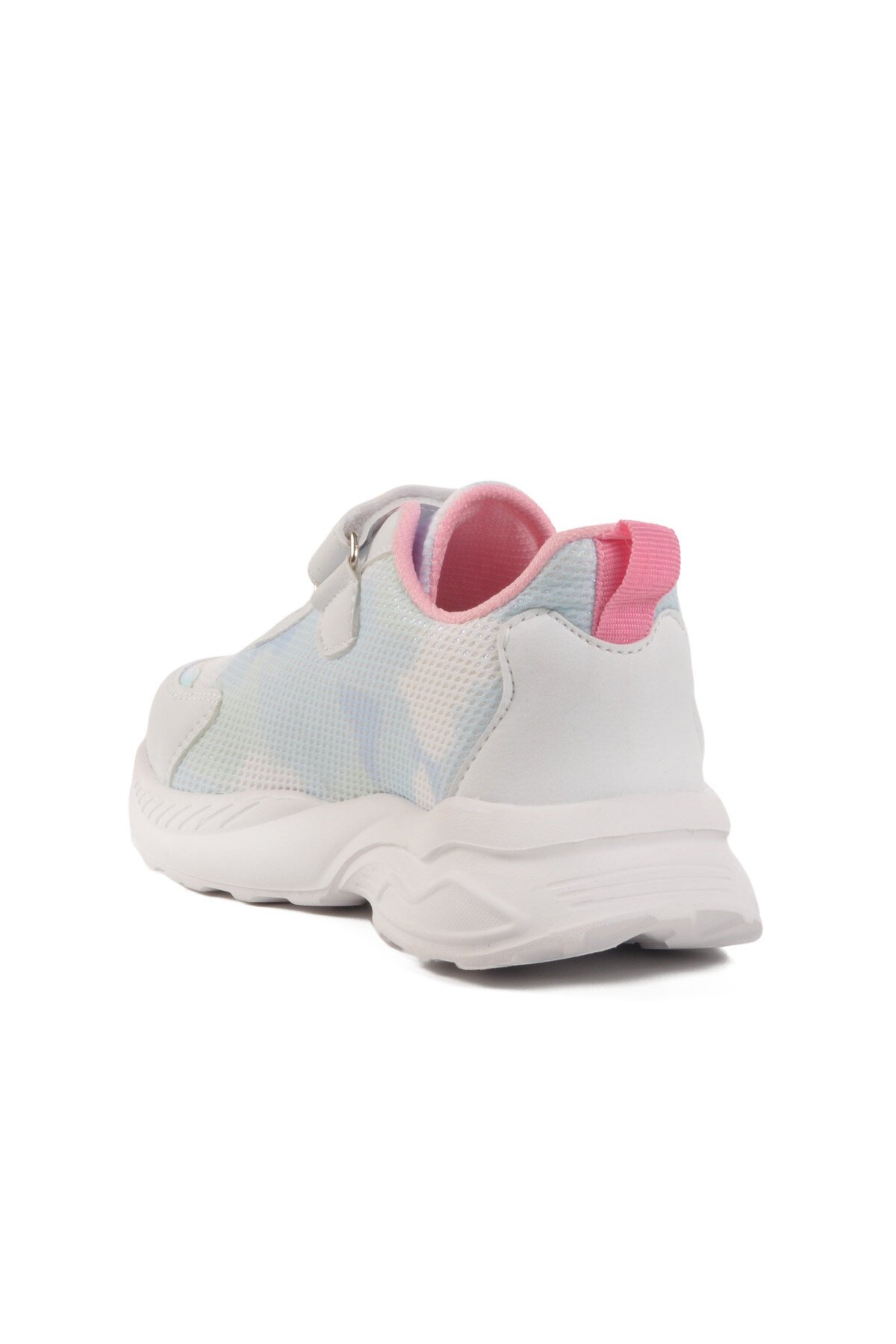 Beyaz-Bebe Mavisi Fileli Çocuk Spor Ayakkabı 2340 F