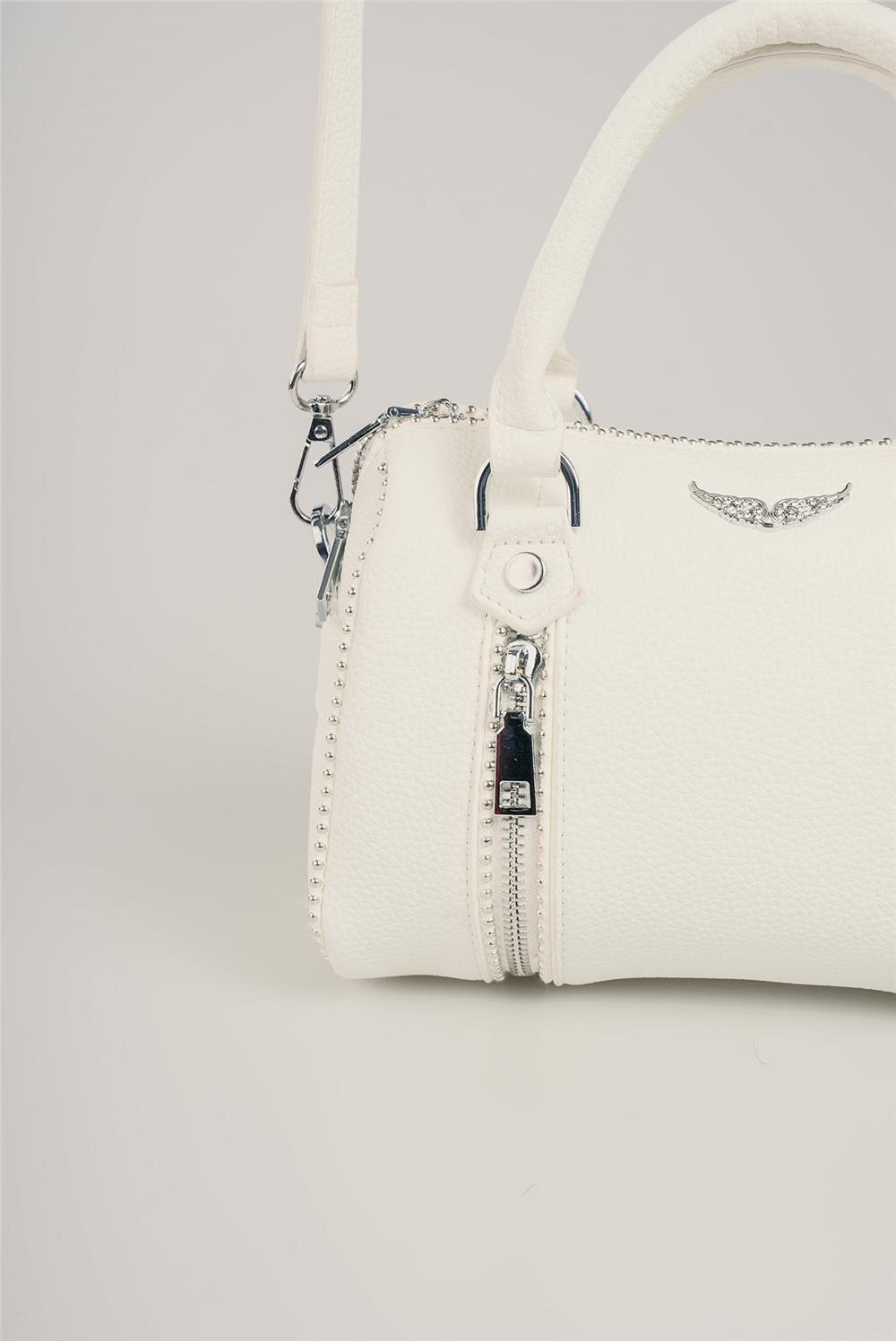 Beyaz Kadın Omuz Çantası Ccs London 17822