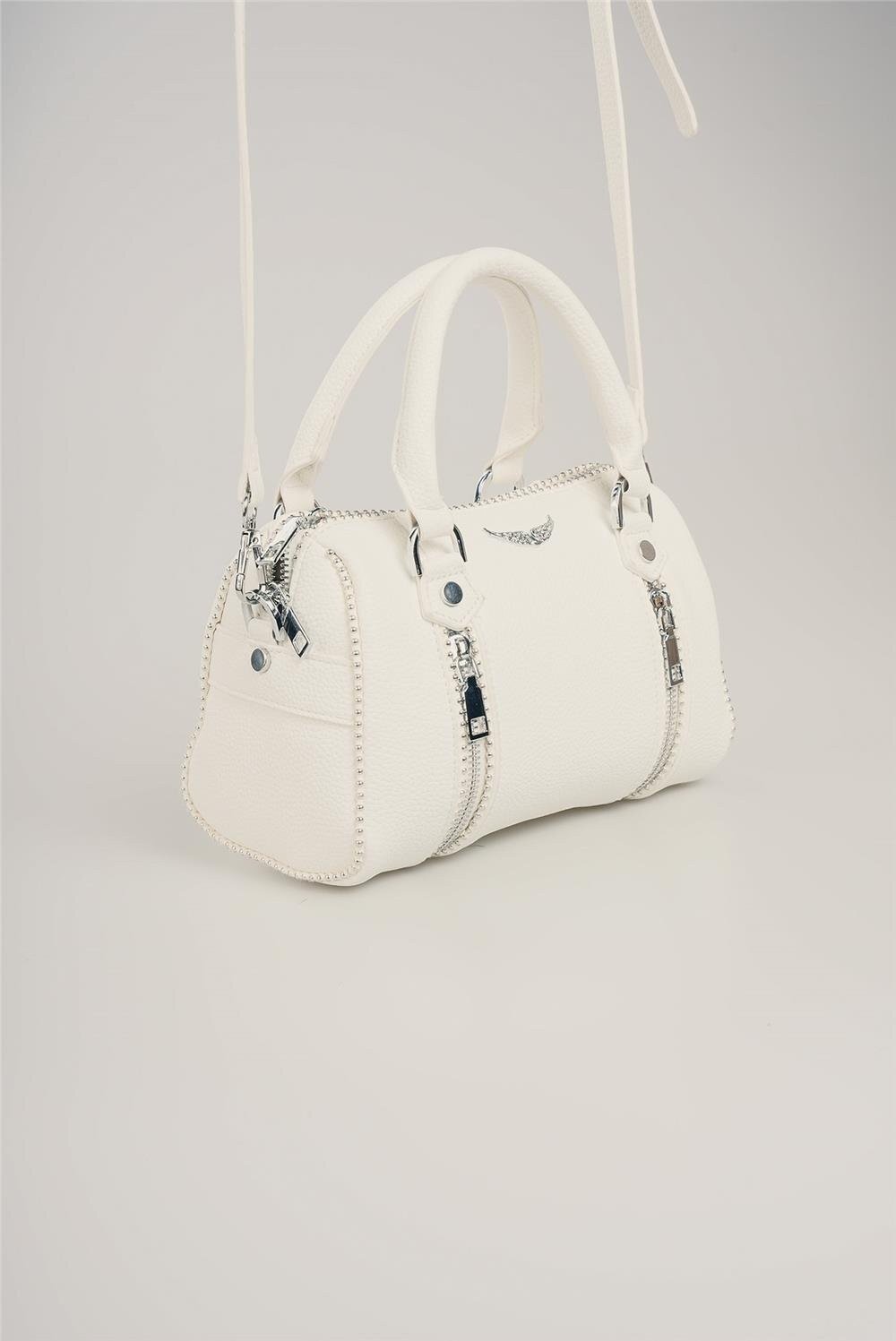 Beyaz Kadın Omuz Çantası Ccs London 17822