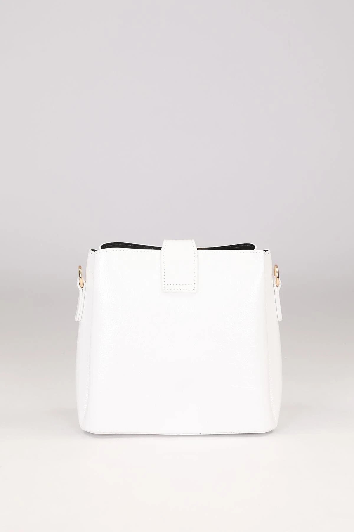 Beyaz Rugan  Kadın Omuz Çantası 930167 Çanta