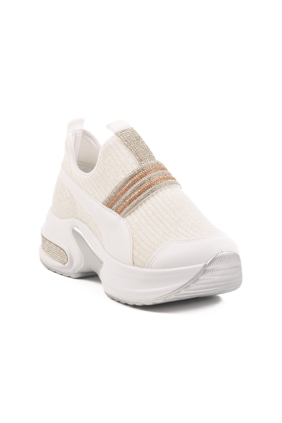 Beyaz Fileli Kadın Günlük Ayakkabı 702307 Z