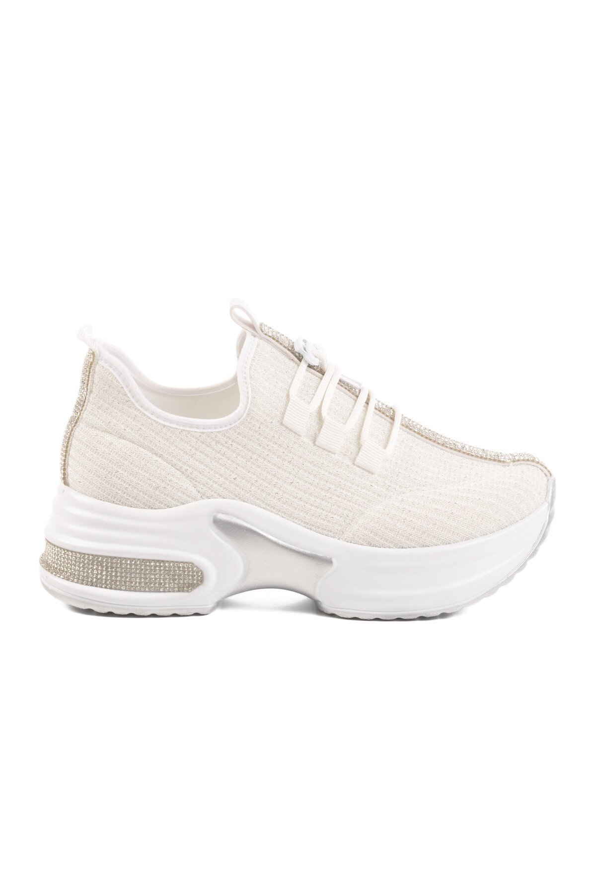 Beyaz Fileli Kadın Günlük Ayakkabı 702322 Z
