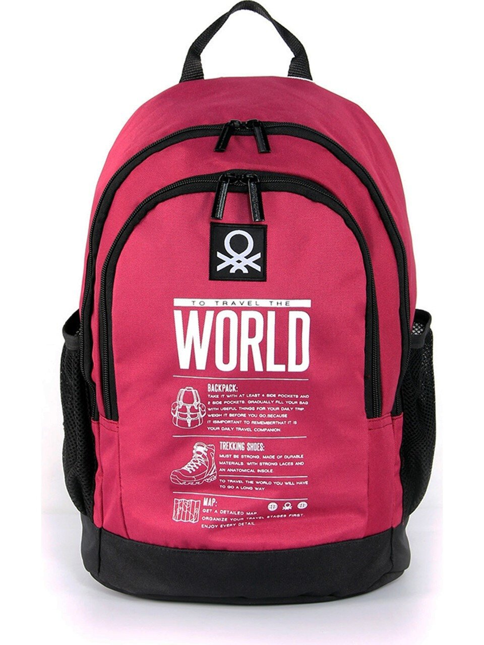 Bordo-Siyah  Unisex Okul Çantası 03834 Çanta