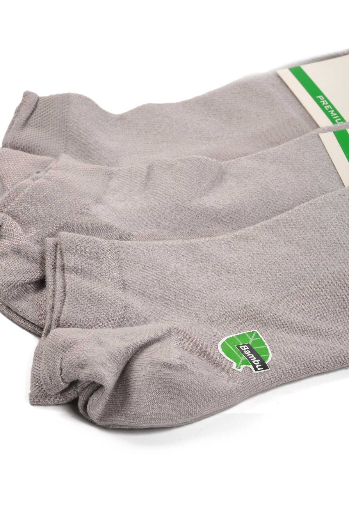 Gri  Unisex Çorap 24K004 3lü Patik Çorap