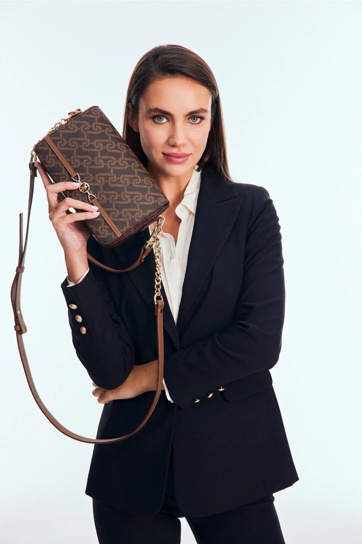 Kahve  Kadın Omuz Çantası US25102 Çanta