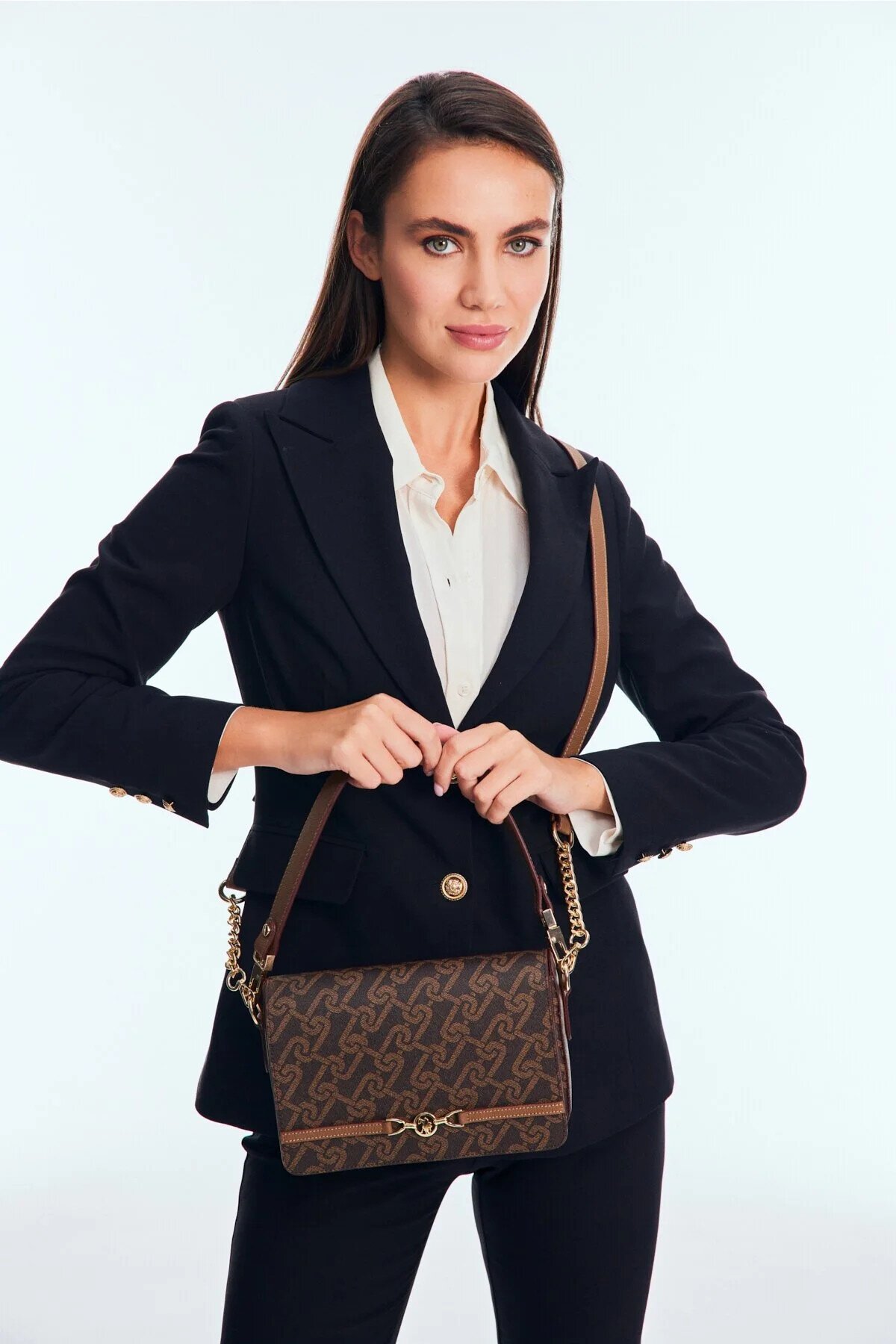 Kahve  Kadın Omuz Çantası US25102 Çanta