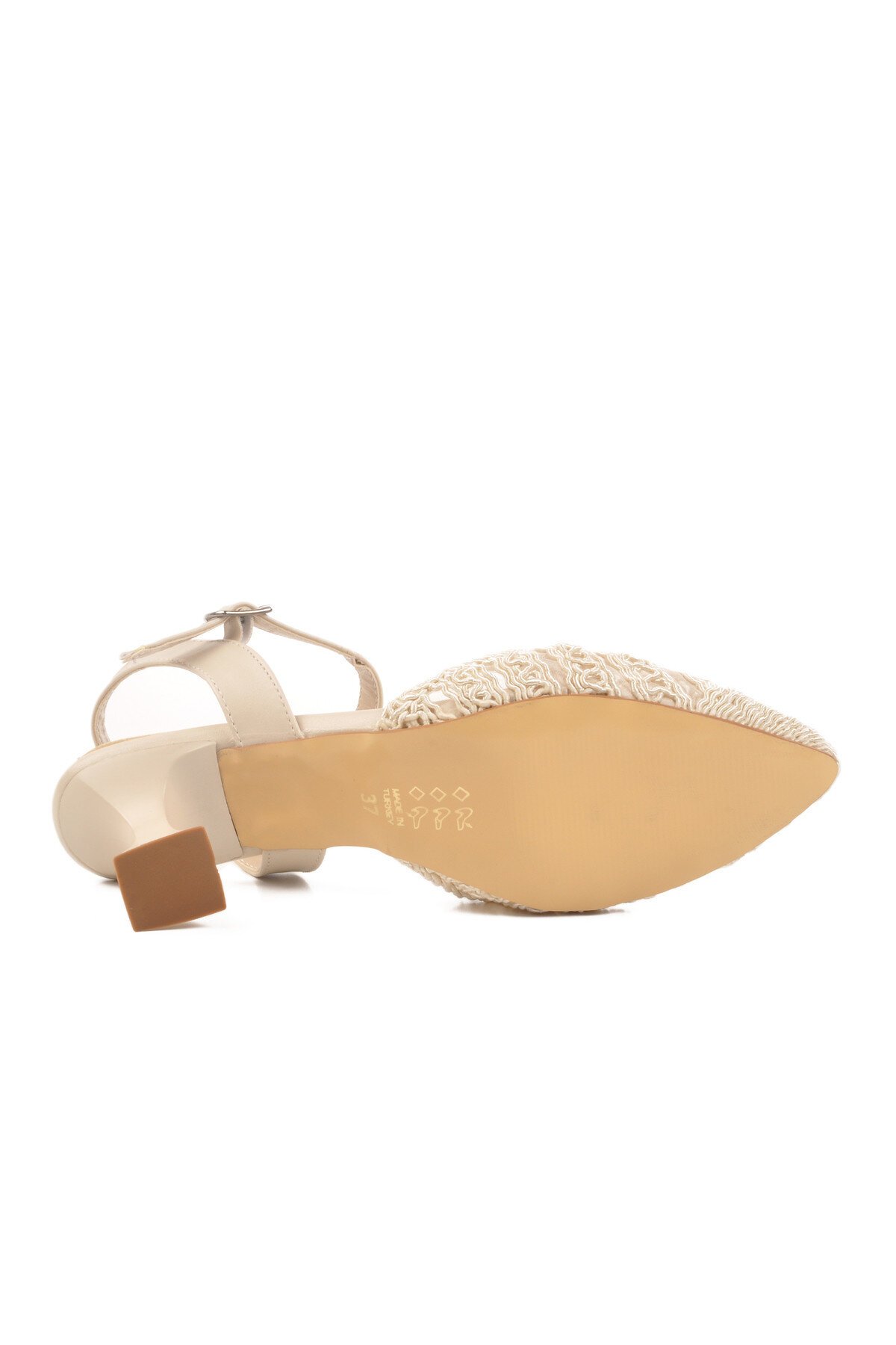 Krem Kadın Abiye Ayakkabı PC-54660 Z