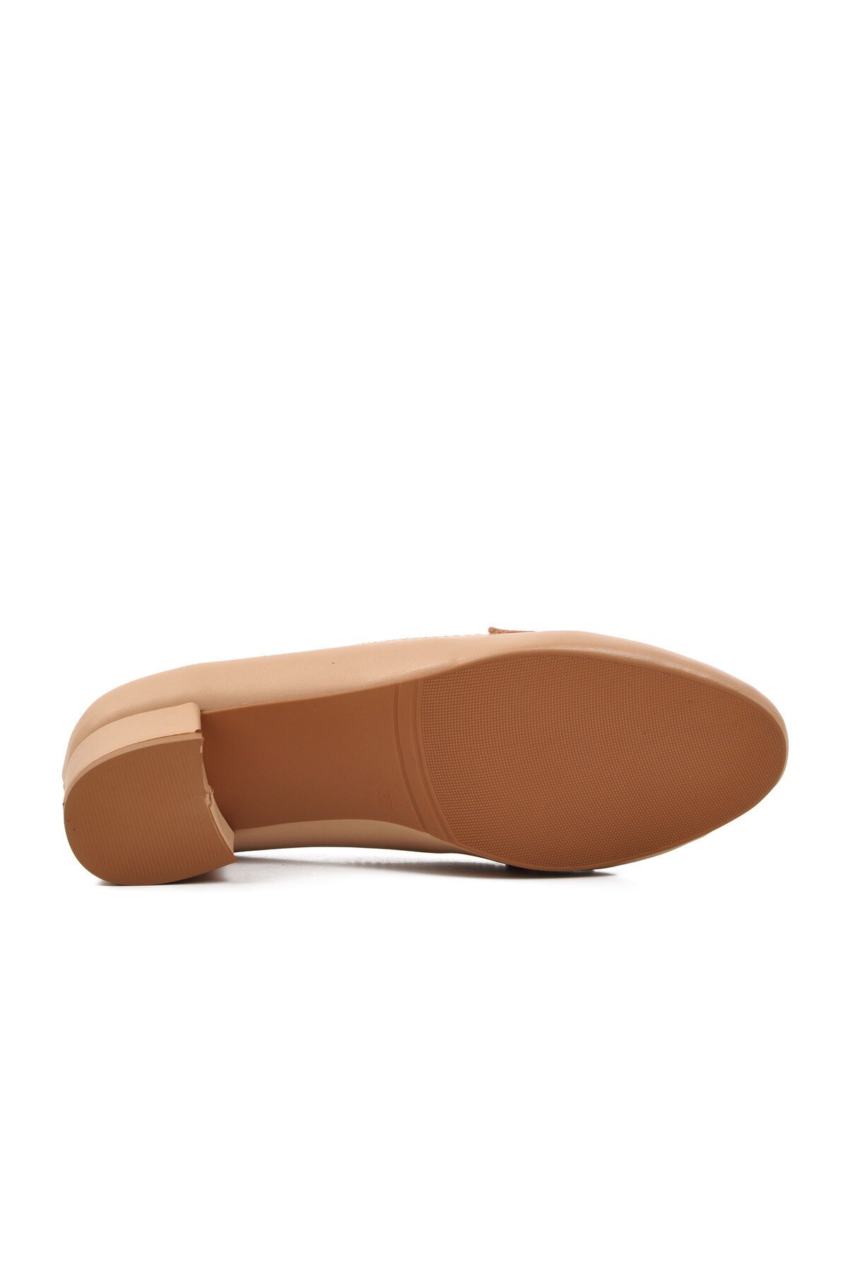 Bej Kadın Topuklu Ayakkabı DAR KALIP