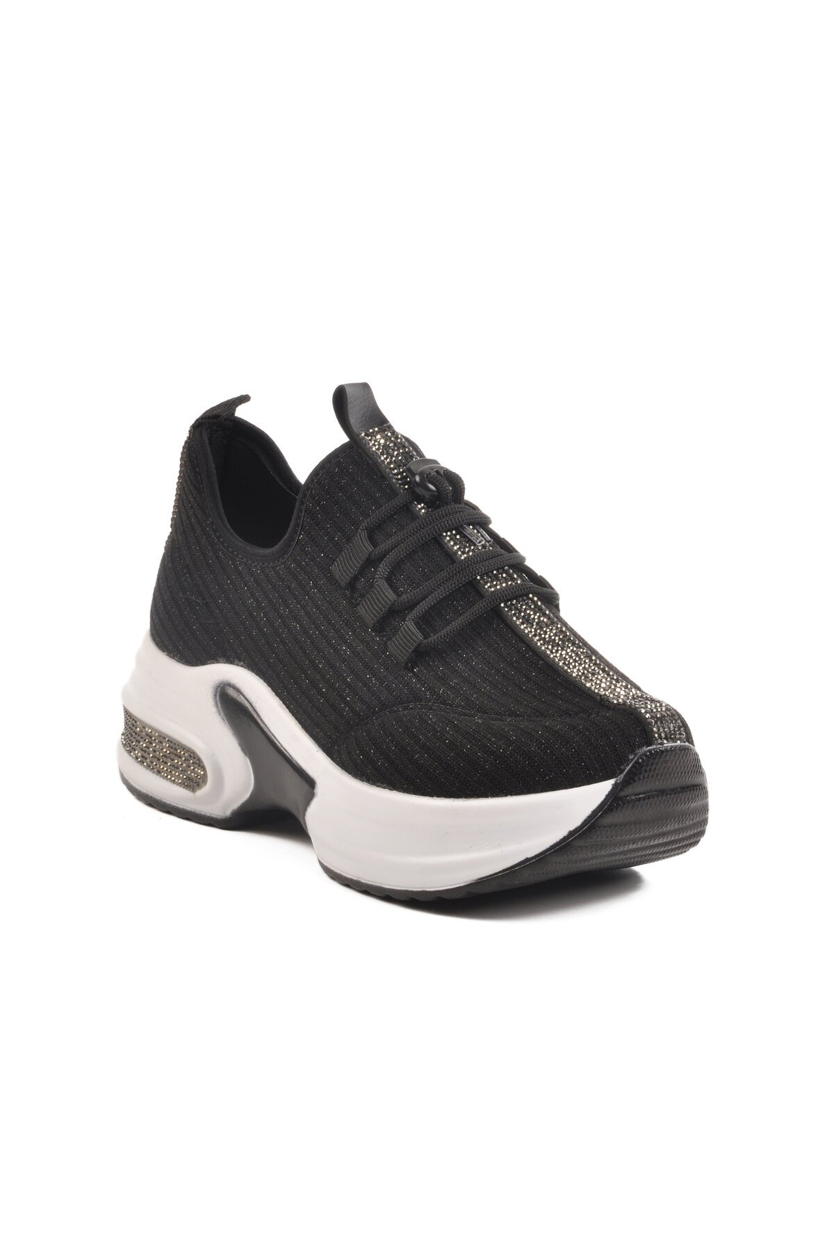 Siyah-Beyaz Fileli Kadın Günlük Ayakkabı 702322 Z