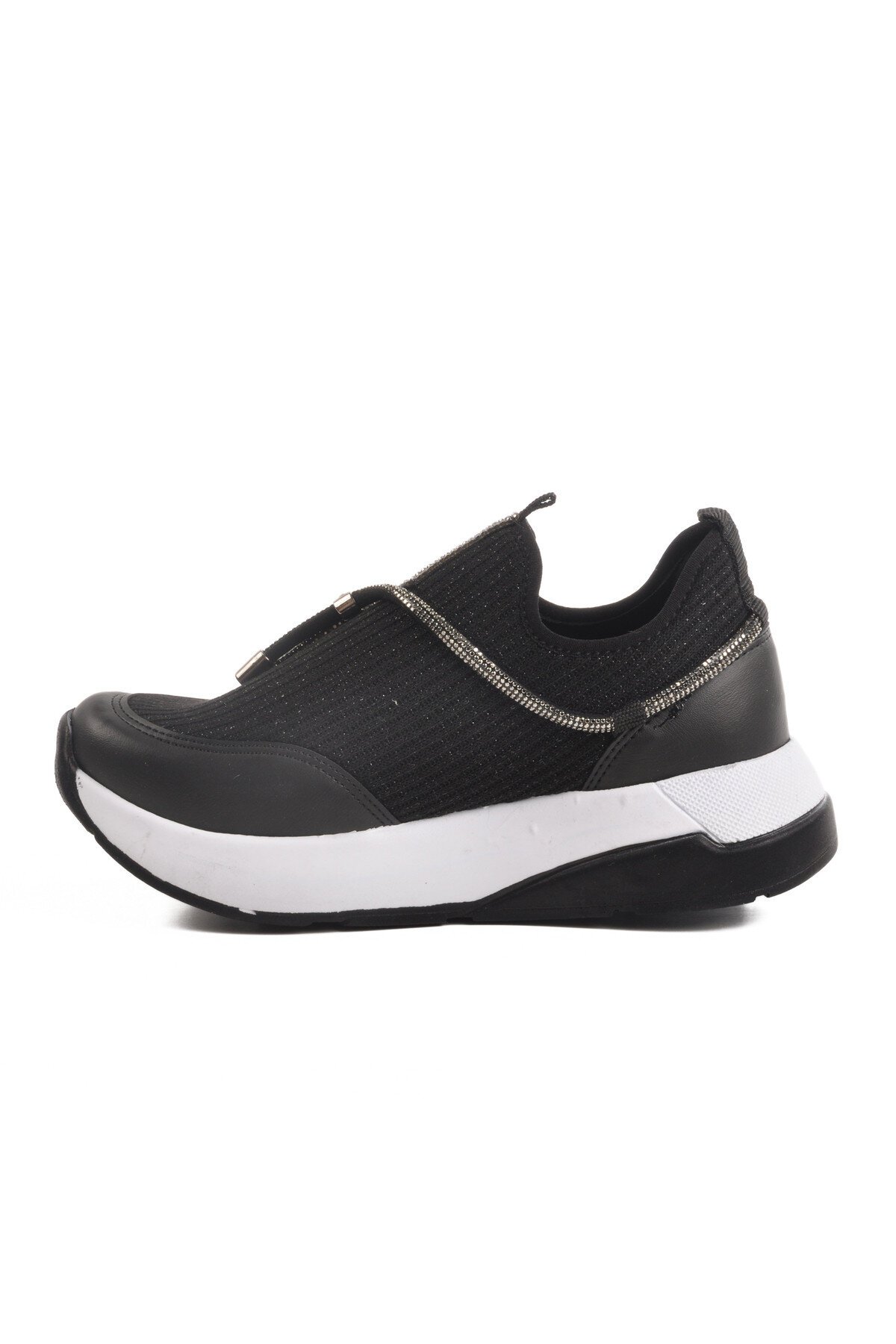Siyah-Beyaz Fileli Kadın Günlük Ayakkabı 702498 Z