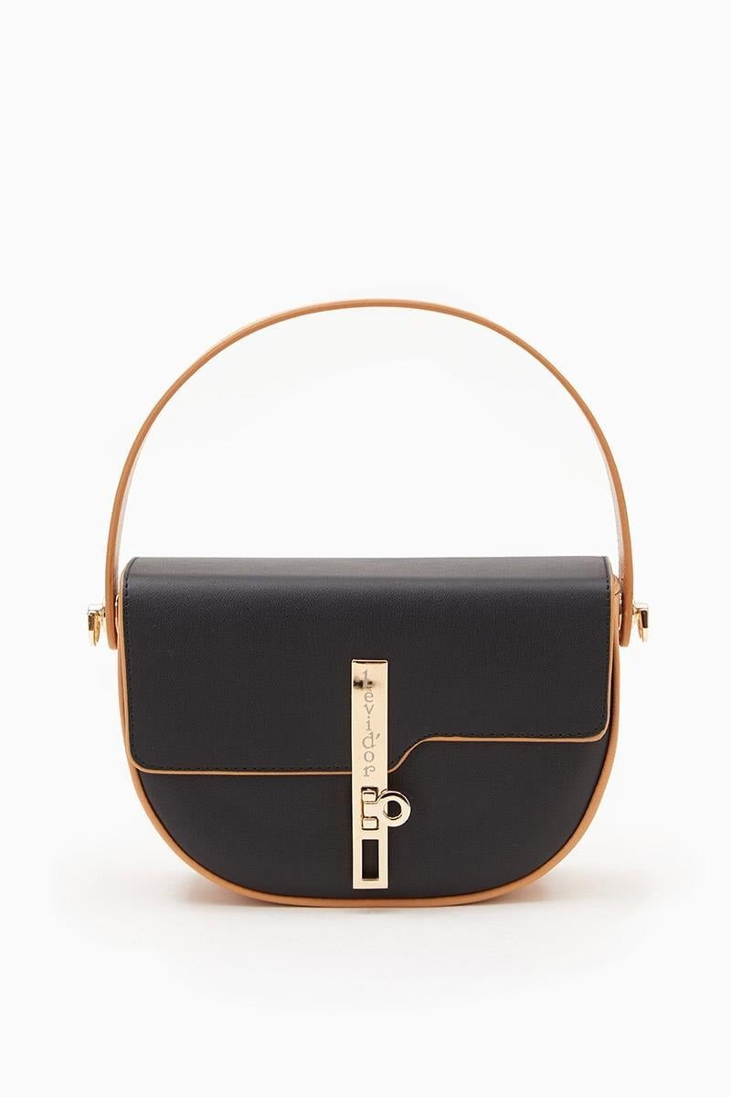 Levidor Siyah-Camel Kadın Omuz Çantası 930125