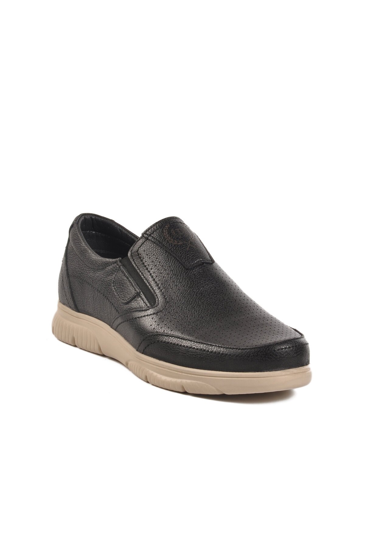 Siyah Hakiki Deri Erkek Günlük Ayakkabı D2301 M