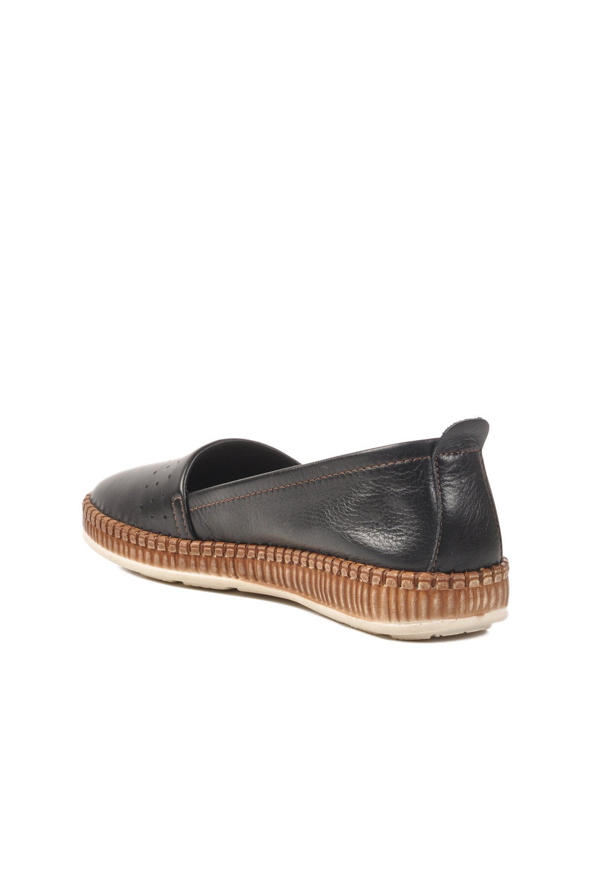 Siyah Hakiki Deri Kadın Günlük Ayakkabı 231747 Z