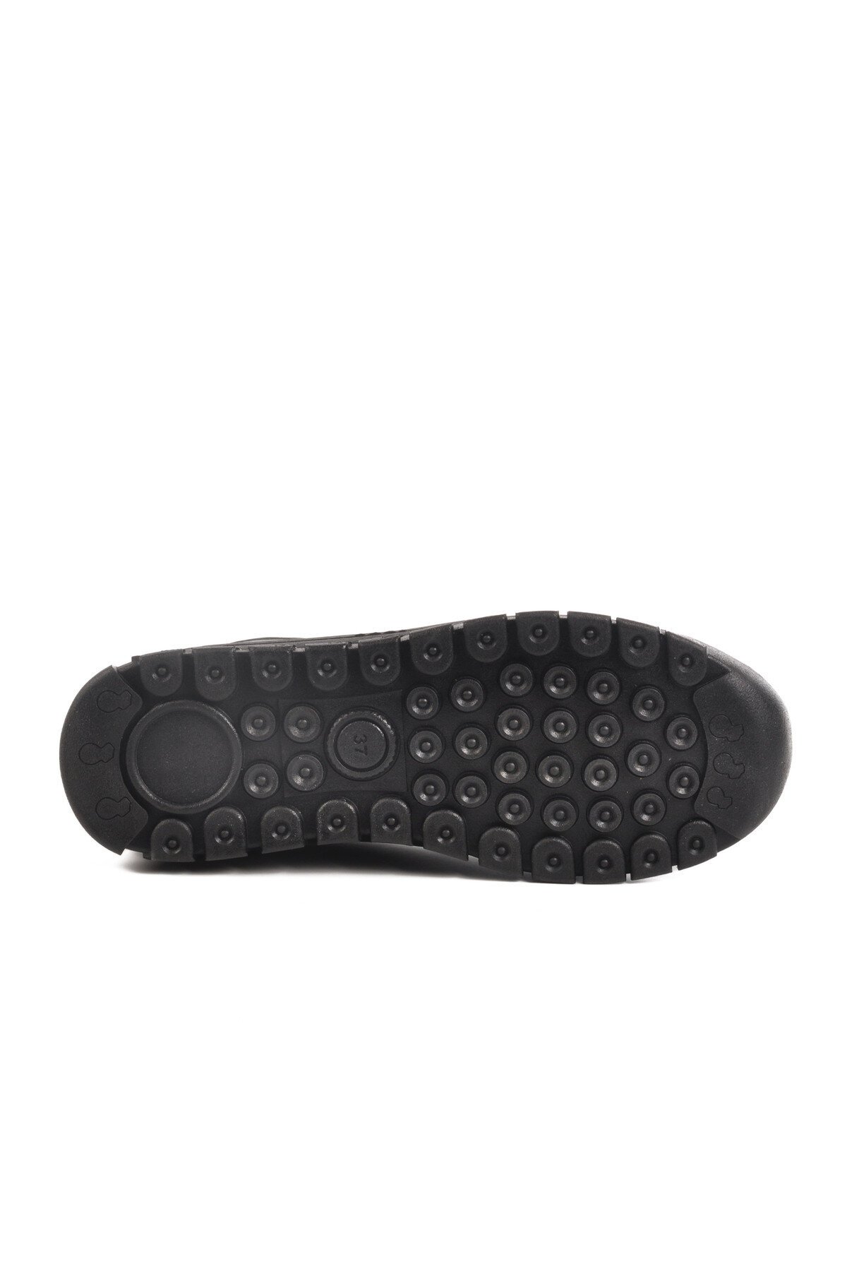 Siyah Hakiki Deri Anatomik Taban Kadın Günlük Ayakkabı 9050-26K Z