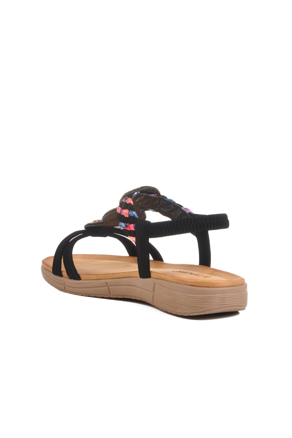 Siyah Hakiki Deri Kadın Sandalet B096 Z