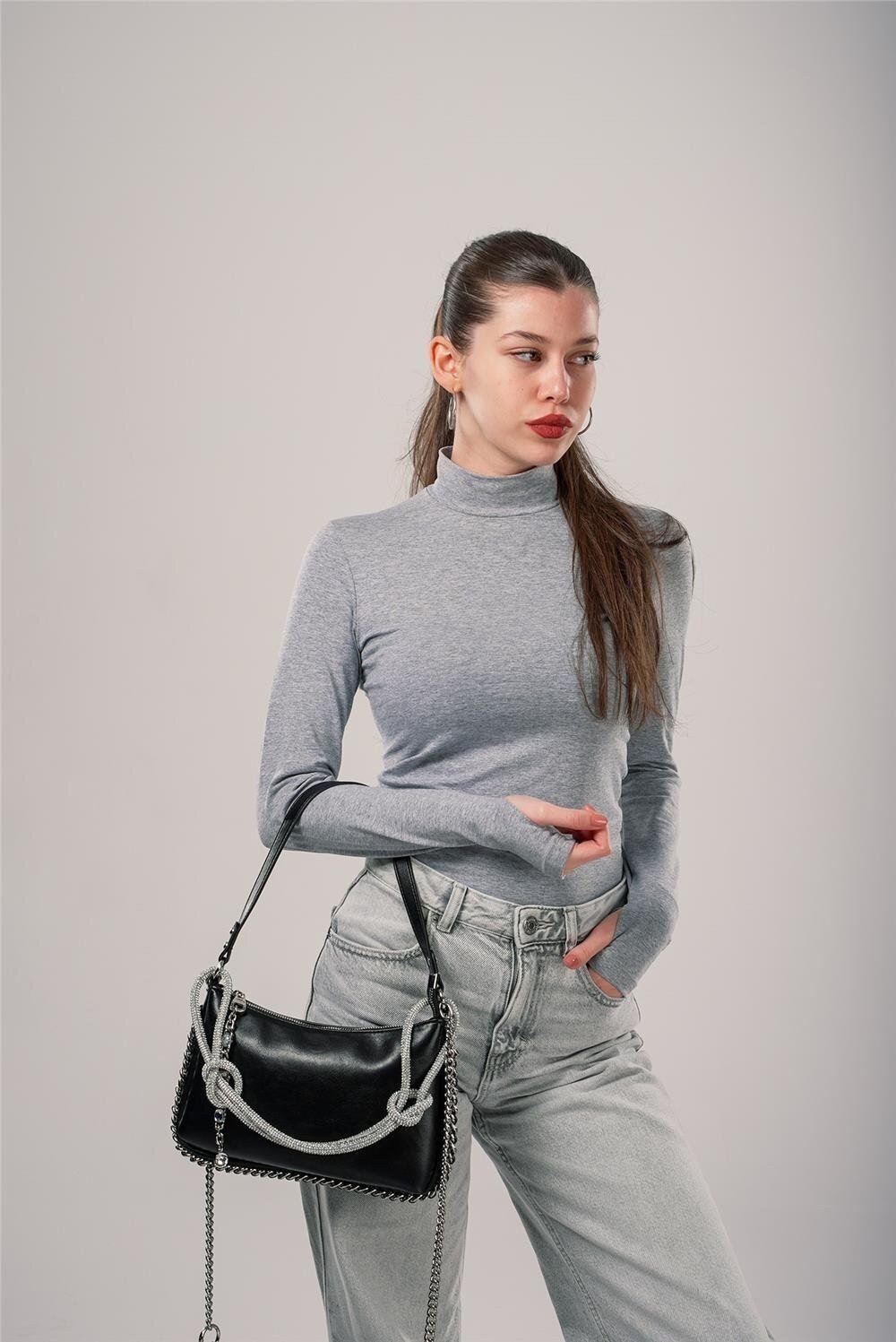 Siyah Kadın Omuz Çantası Ccs London 17810