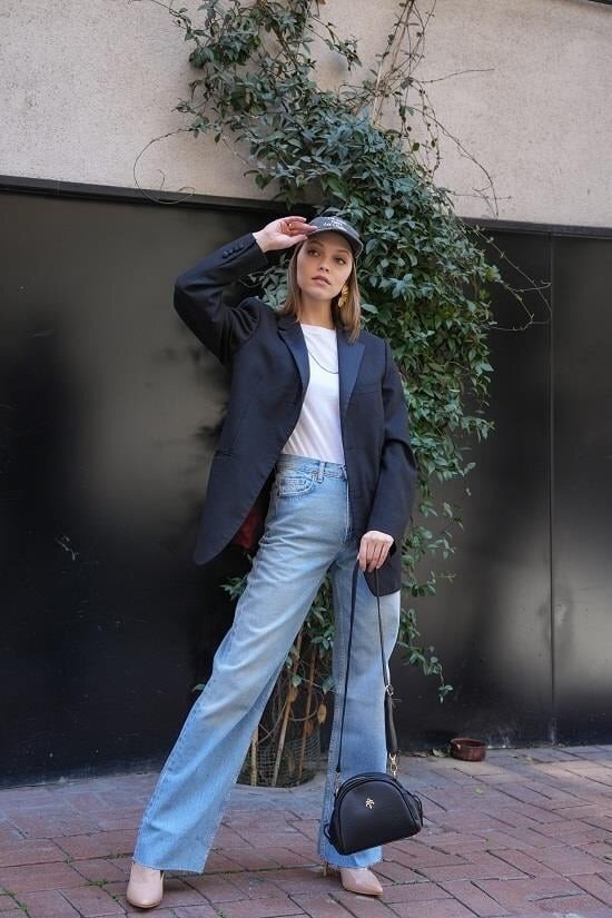 Siyah Kadın Omuz Çantası IM322-2