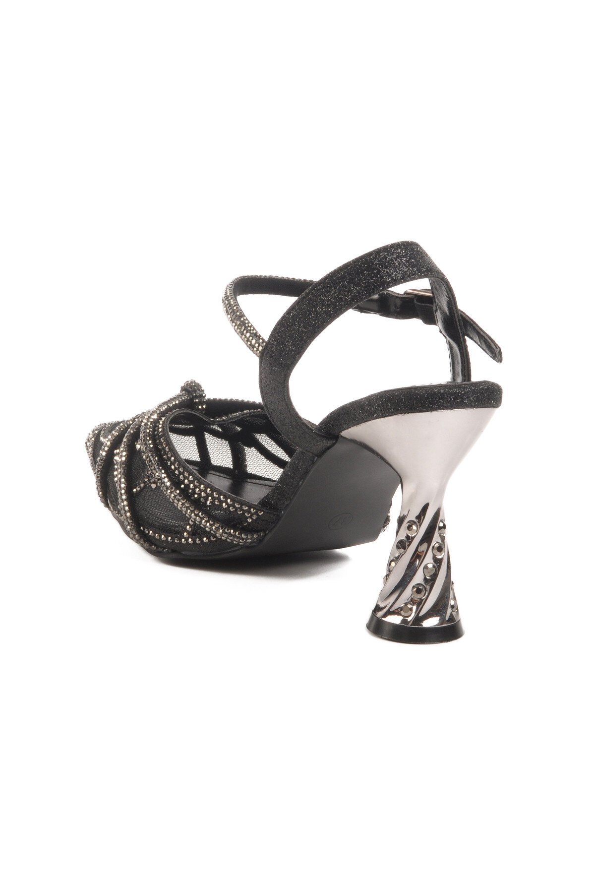 Siyah Kadın Topuklu Abiye Ayakkabı 25Y125-1 Z