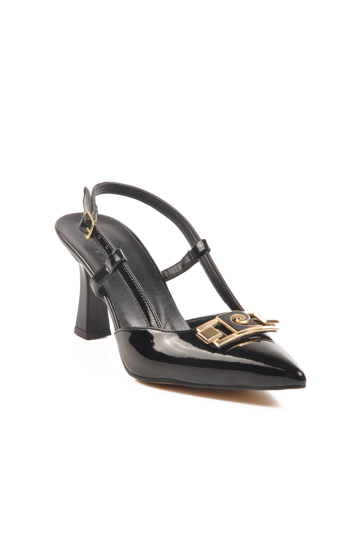 Siyah Rugan  Kadın Abiye Ayakkabı PC-54663 Z