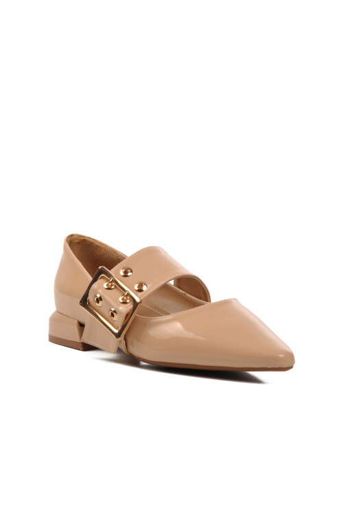 Ayakmod Nude Rugan Kadın Abiye Ayakkabı