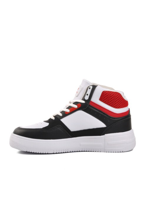 Walkway Beyaz-Siyah-Kırmızı Unisex Hi Sneaker