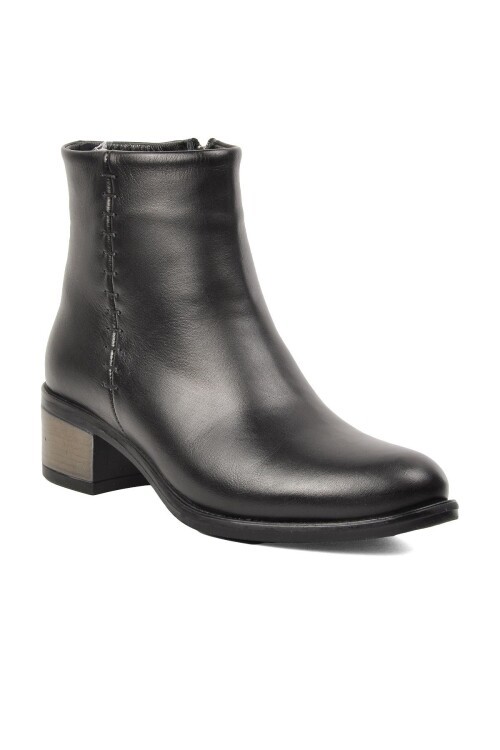 Siyah Hakiki Deri Kadın Bot