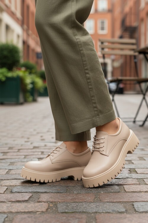 Bej Cilt Kadın Günlük Ayakkabı 572451 Z