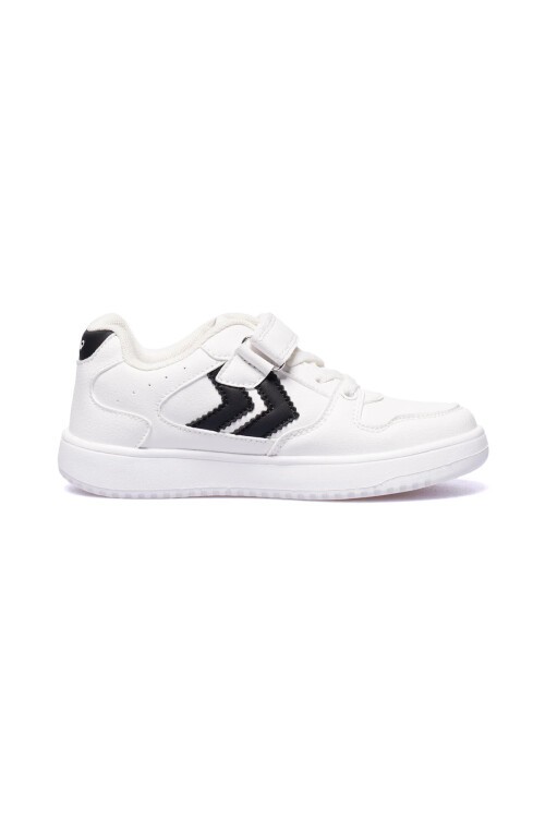 Beyaz-Siyah Cırtlı Unisex Çocuk Yürüyüş ve Spor Ayakkabı Sneaker 900713 Hml Kayno Jr