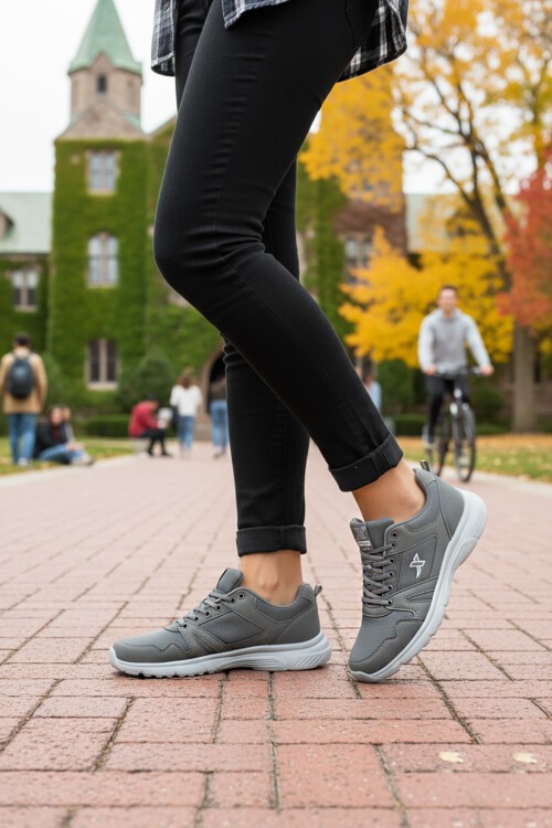 Füme Esnek Hafif Unisex Spor Ayakkabı Xstep 020-Cilt G