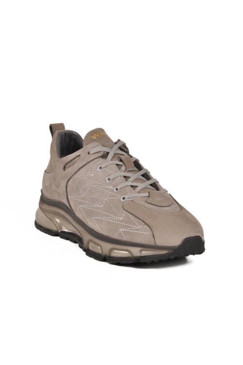 Gri Hakiki Deri Erkek Spor Ayakkabı 2623 M