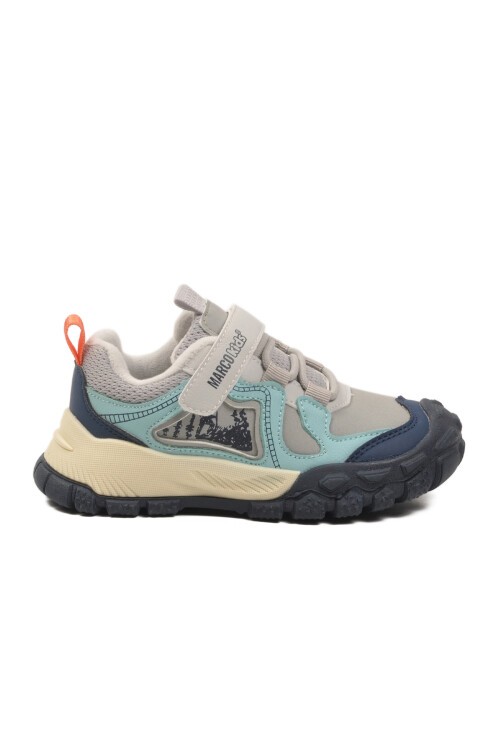 MarcoKids Gri Cırtlı Hafif Çocuk Spor Ayakkabı MarcoKids 22678 P