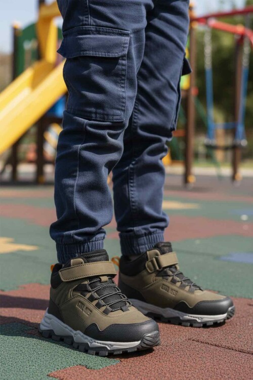 Haki-Gri Çocuk Outdoor Bot Doruk F